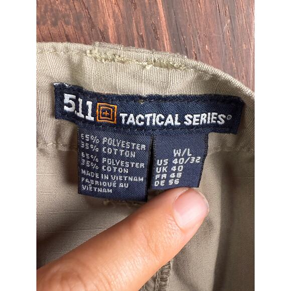 5.11 Tactical Series Utilty Pants Taclite Pro Ripstop Khaki Tan Mens 40x32 74273 - Picture 5 of 9